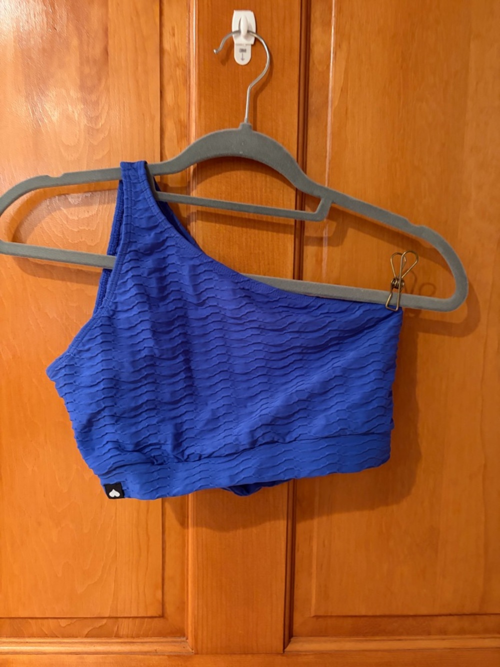 Booty by Brabants Blue One-Shoulder Textured Bra